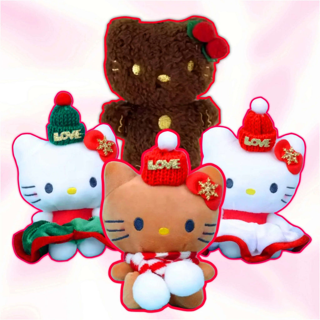 Hello Kitty Christmas Festive Plushie Keychain (10cm/4")
