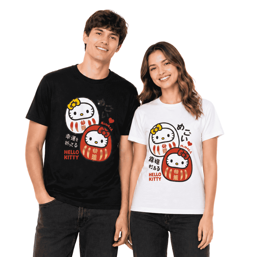 Hello Kitty Kawaii Daruma Dolls T-Shirt