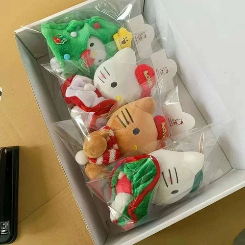 Hello Kitty Christmas Festive Plushie Keychain (10cm/4")