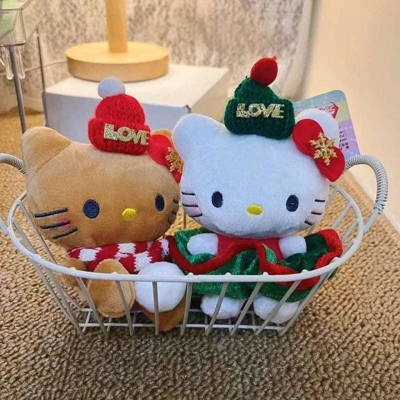Hello Kitty Christmas Festive Plushie Keychain (10cm/4")