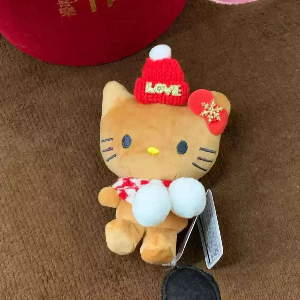Hello Kitty Christmas Festive Plushie Keychain (10cm/4")