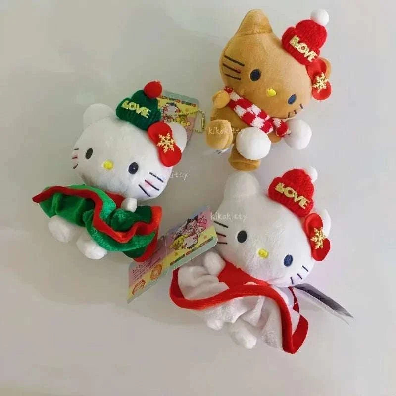 Hello Kitty Christmas Festive Plushie Keychain (10cm/4")