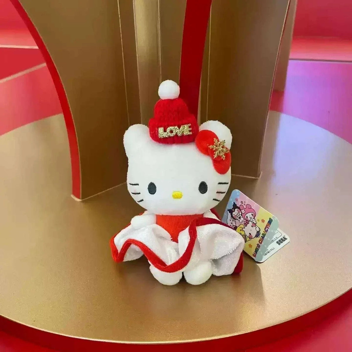 Hello Kitty Christmas Festive Plushie Keychain (10cm/4")